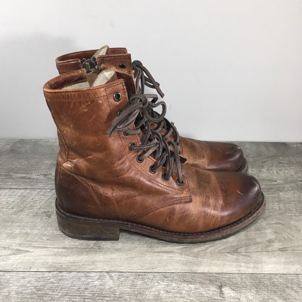 Freebird by Steven Tan Leather Lace-Up Booties